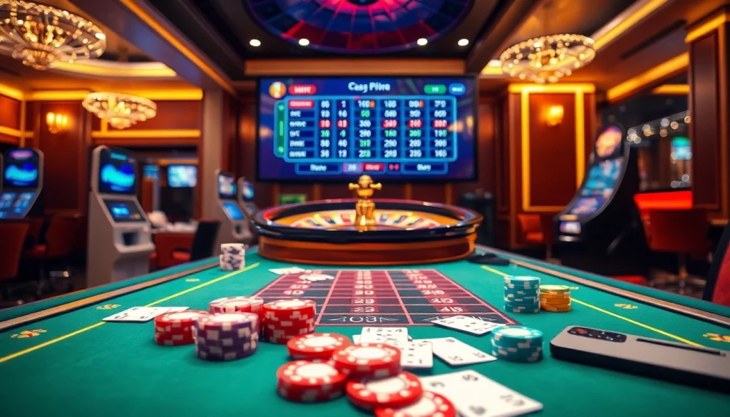 Engage with the exciting 바이낸스 회원가입 process within a lively casino setting, showcasing vibrant gaming elements.