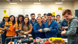 Students exploring hands-on learning at Trade School Tennessee