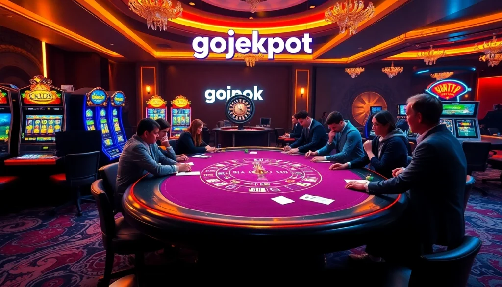 Experience the thrill of winning at gojekpot with dazzling casino tables and exciting slot machines.