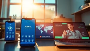 快连下载 on multiple devices showcasing seamless internet connectivity and global access.