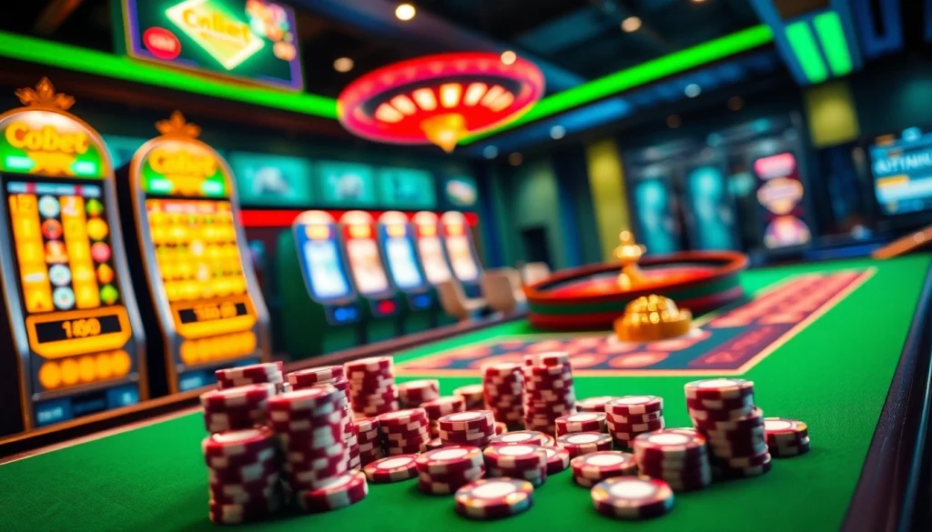 Sbobet online betting interface showcasing thrilling gambling options at a luxurious casino.