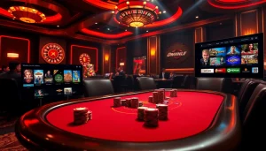Engaged players at a luxurious poker table in ww88 casino, highlighting strategy and excitement.