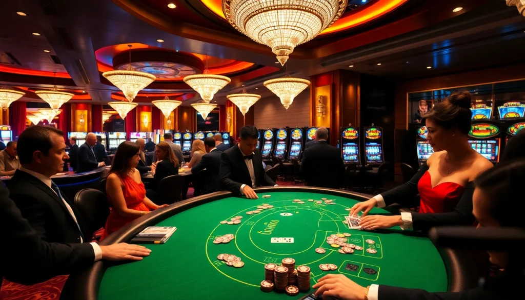 Experience thrilling games at vn89 casino with blackjack, roulette, and vibrant slot machines.