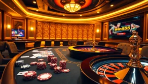 Experience the thrill of win555 casino with vibrant gaming tables and exciting visuals.