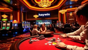 Haywin poker table scene showcasing thrilling gameplay and vibrant atmosphere.