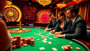 Experience the thrill of the top club casino with vibrant poker games and roulette excitement.