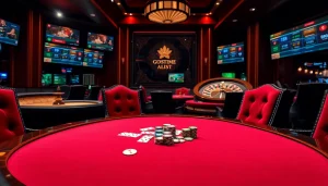 Betting at a luxurious casino table featuring poker chips and playing cards showcasing the excitement of https://hoyenapple.com/ver-compartir-apple-music-replay-2023/.