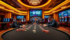 Experience thrilling gameplay at tr88 casino with exciting poker and roulette tables.