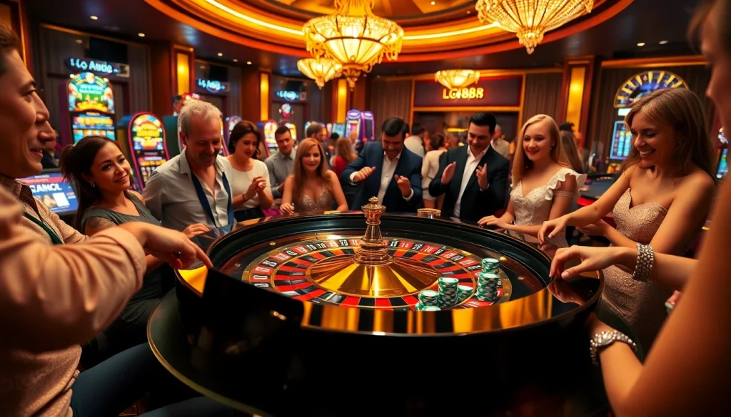 Experience the thrill of LC 88 casino gaming with vibrant tables and exciting slot machines.