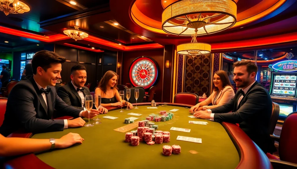 Engage in an exciting poker game at https://32win.capital/ with vibrant chips and a luxurious casino atmosphere.