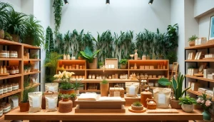 Duurzame kwaliteit producten tonen in een milieuvriendelijke setting met groene elementen.