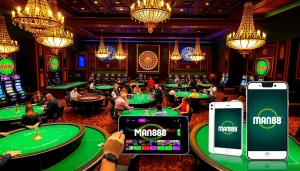 Experience the thrill of winning at Man88's luxurious casino tables.