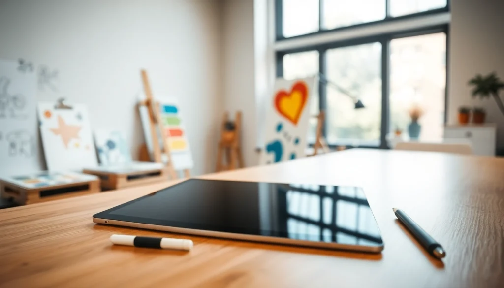 Manipulando el Apple Pencil Pro para crear arte en un espacio de trabajo luminoso.