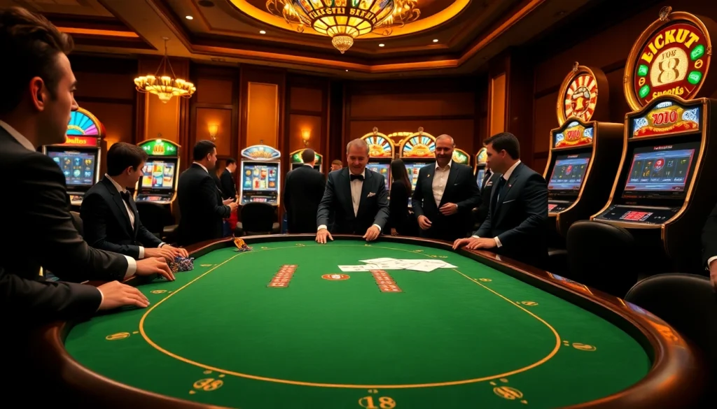 Exciting gambling scene featuring casino games and the luck8 theme.