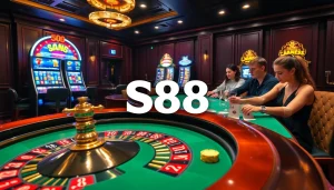 Experience the thrill of winning at s88 casino with roulette, blackjack, and neon slot machines.