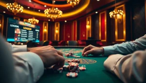 Experience רמיקוב אונליין action with players engaged at a vibrant casino table.