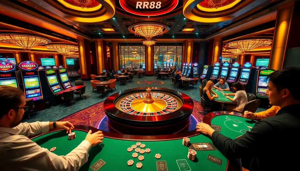 Experience thrilling gameplay at RR88 with exciting table games and vibrant slot machines.