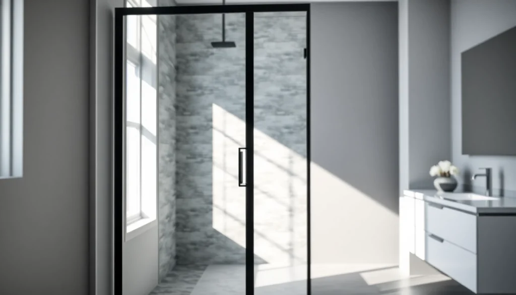 Elevate your bathroom with a stunning black shower sliding door that blends elegance and functionality.