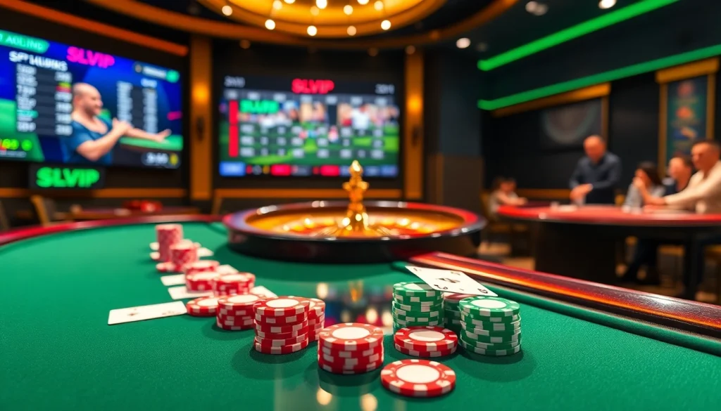 Experience the thrill of winning at https://slvip1.com.ph/ with vibrant casino tables and interactive sports betting.