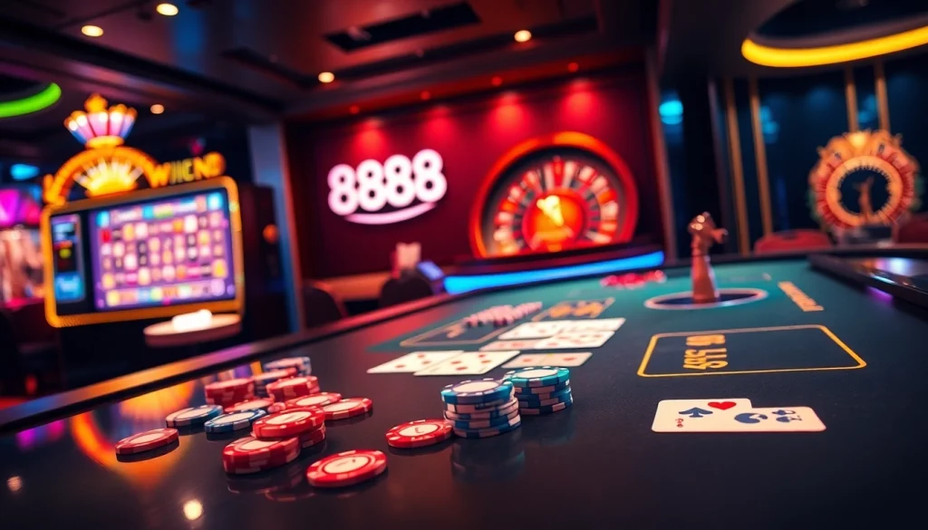 Experience the thrill of winning at 888VND with luxurious casino games and vibrant action.