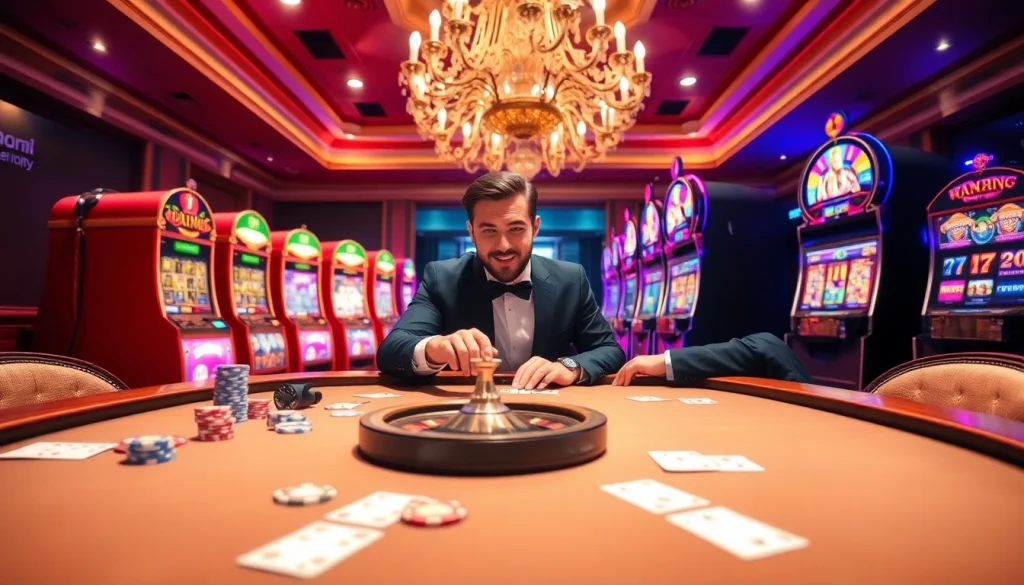 Experience the thrill of betting at 688v casino tables with colorful slots and roulette.