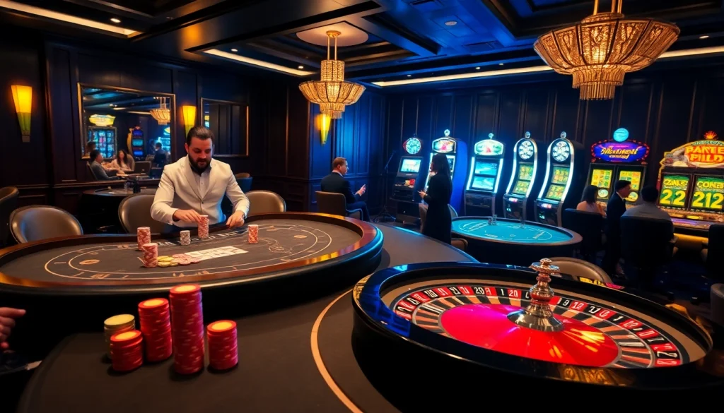 Experience high-stakes excitement at https://okfun.uk.net/ with luxurious poker tables and vibrant slot machines.