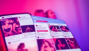 活気ある色使いと魅力的な雰囲気を備えた、さまざまな インスタ エロ垢 のプロフィールを表示する Instagram のスクリーンショット