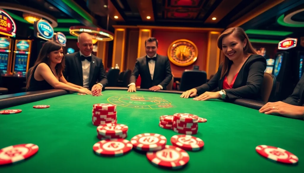 The excitement of placing bets at a luxurious casino poker table, featuring 88i chips.