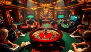 Experience vibrant casino action at rr88wang.com with players engaged in high-stakes betting.