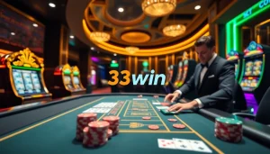 Experience thrilling gameplay at 33win with vibrant casino elements and games.
