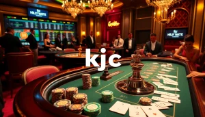 Engaging players at a high-stakes table showcasing the luxury and excitement of KJC casino experiences.