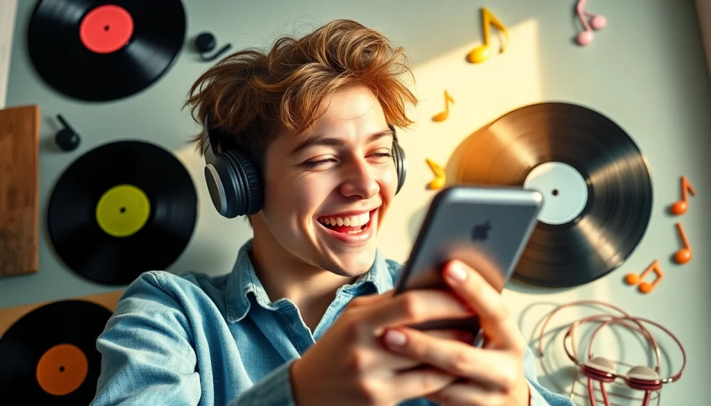 Engaging visual of sharing Apple Music Replay 2023 on social media, highlighting music elements.