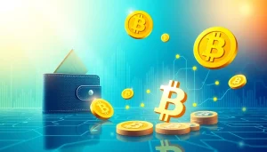 Comprendre bitcoin avec un graphique et un portefeuille numérique sur fond moderne.