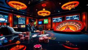 Experience the thrill of online gambling at https://xx88.today/ with professional poker players and vibrant casino elements.