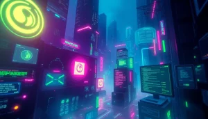 Explore the hidden wiki concept in 2025, showcasing a digital cityscape of the dark web