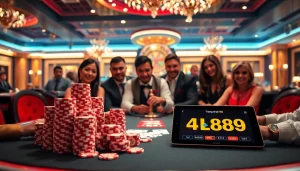 Experience the excitement of gambling at Trang chủ alo789 with a luxurious poker scene featuring high-stakes gameplay and engaging visuals.