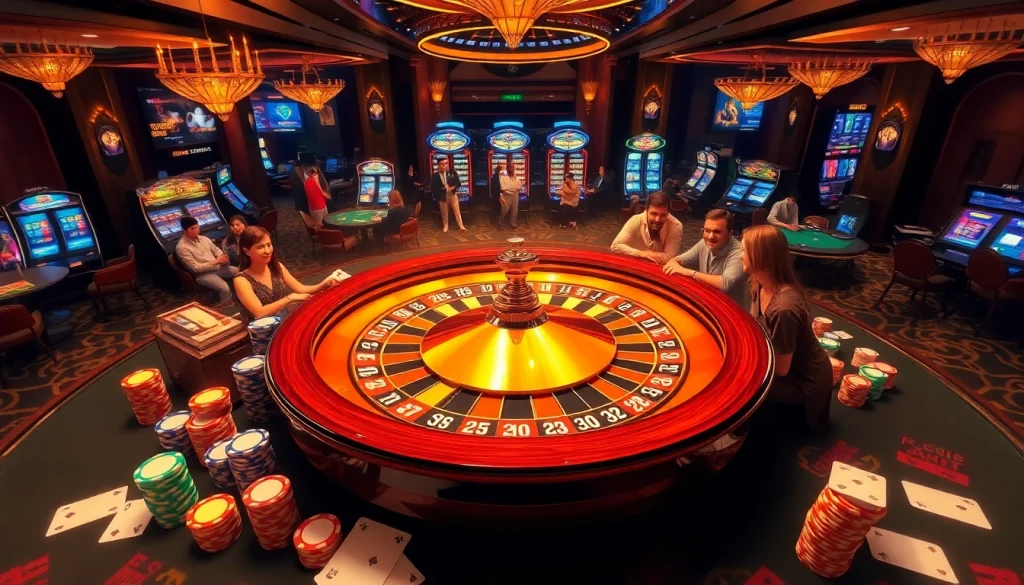 Engage with the vibrant gaming atmosphere at 79king com, featuring roulette and poker action.