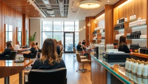 Omnia Salon provides professional hair services in a stylish, welcoming atmosphere.