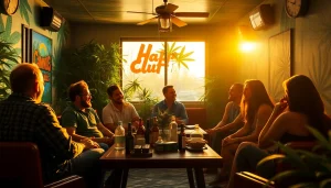 Disfrutando en el Weed Club Lloret De Mar con amigos en un ambiente acogedor.