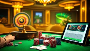 Experience winning at SC88 with vibrant casino chips and a roulette wheel in a luxurious setting.