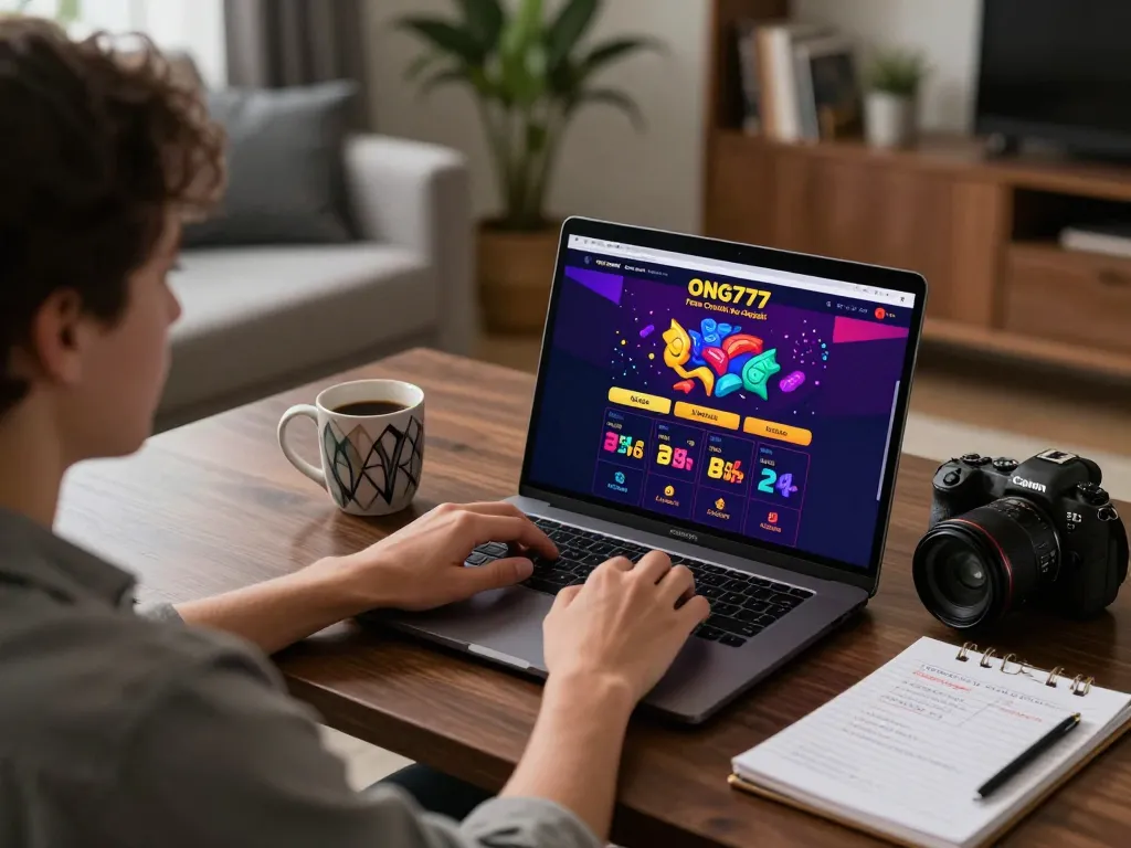 Engaging with ONG777 Free Credit No Deposit e-wallet during an online gaming session, showcasing strategic betting