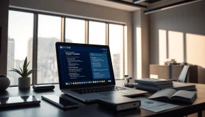 有道翻译 interface on a modern laptop, showcasing innovative translation technology.