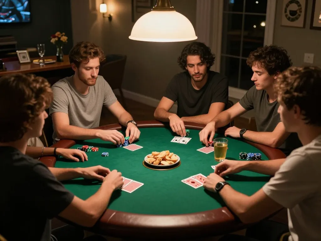 Players engaging in a friendly home poker night with 789 club themed stakes and vibrant atmosphere.