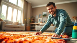 Professional carpet cleaning roseville ca expert revitalizing a plush area rug.