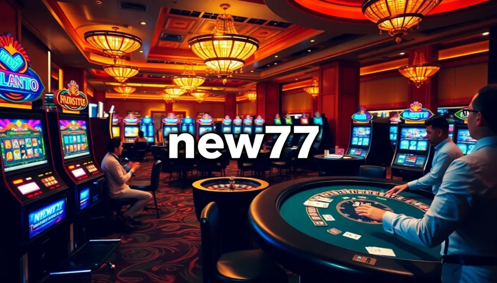 Experience the thrill of winning at new77 alternatif slot machines in a luxurious casino setting.