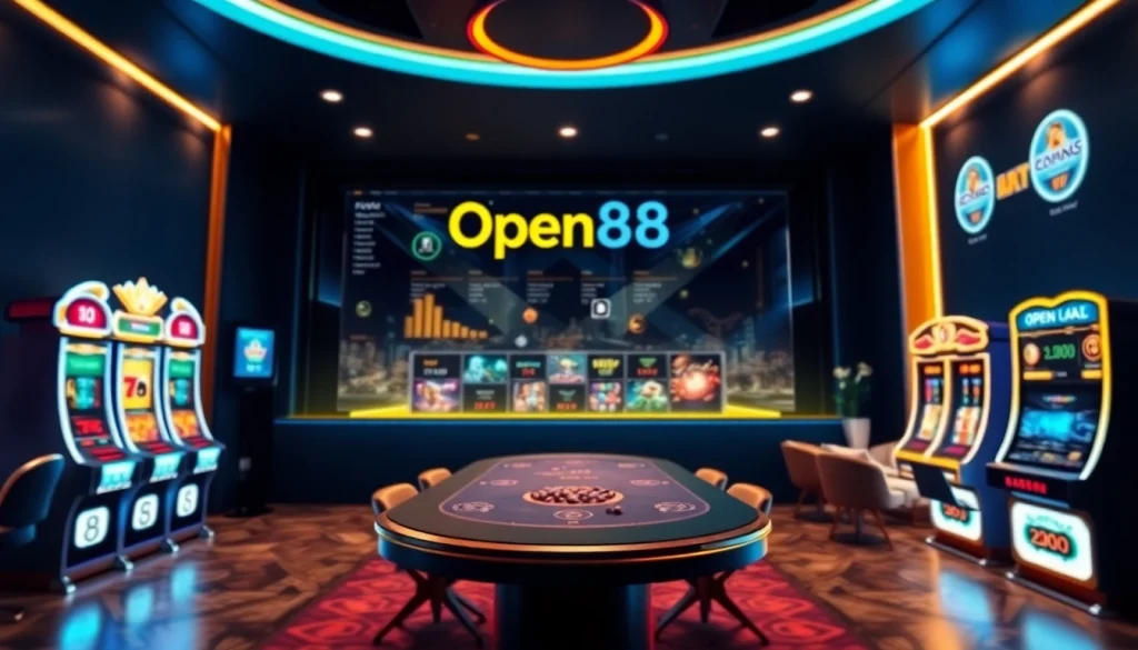 The dynamic online gaming interface at https://open88seo.com/ showcasing casino games and esports for an exciting user experience.