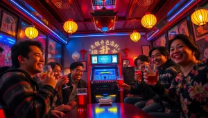 친구들과 함께 마시고 축제 조명으로 가득한 활기찬 노래방에서 제주도유흥 문화를 경험하세요.