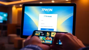 77WIN login interface showcasing user-friendly design and vibrant colors