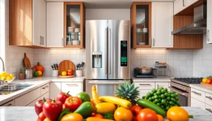 Revitalizing Refrigerator in a modern kitchen setting highlighting its sleek design.