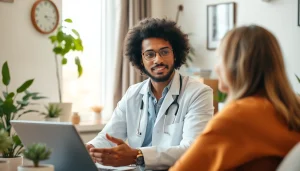 Engaged psychiatrist providing psychiatry care India in a tranquil home office.